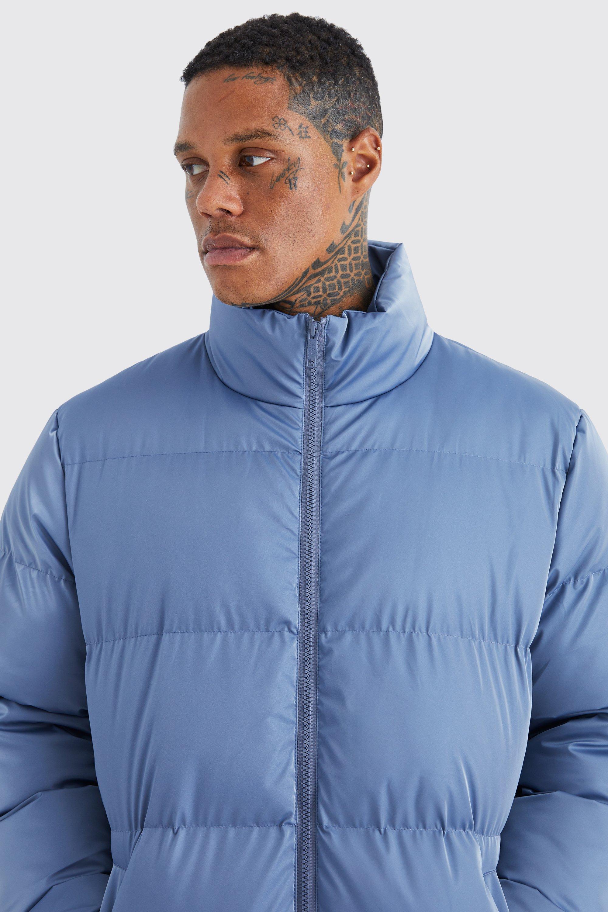 Nylon puffer best sale jacket mens